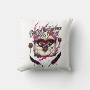 Burned the Evidence Feels Great T-Shirt Charred Throw Pillow