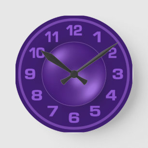 Burned Violet custom wall clock