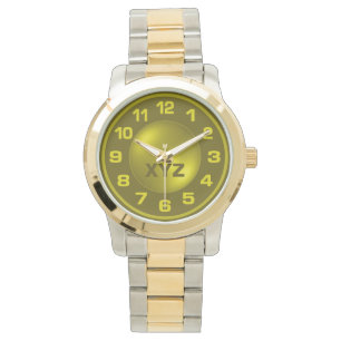 Burned yellow Custom Initials watches