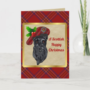 Burnett Badge & Tartan Personalized Xmas Card