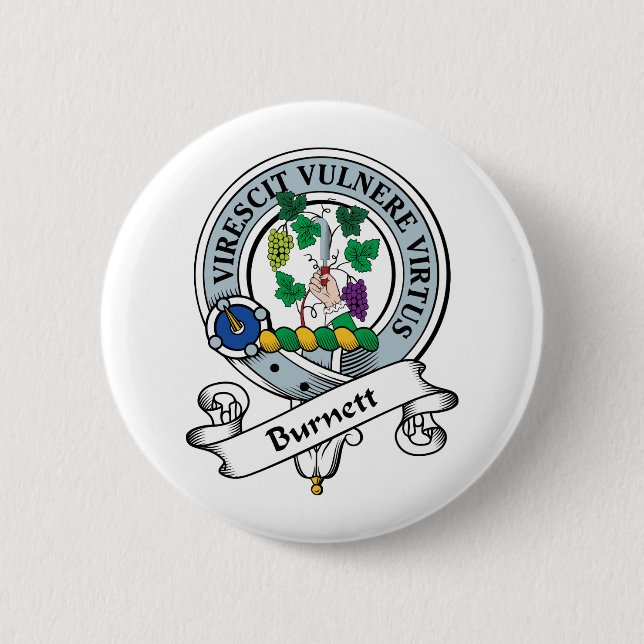 Burnett Clan Badge 2 Inch Round Button (Front)