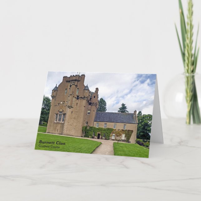 Burnett Clan Crathes Castle Return Addy Note Card (Front)