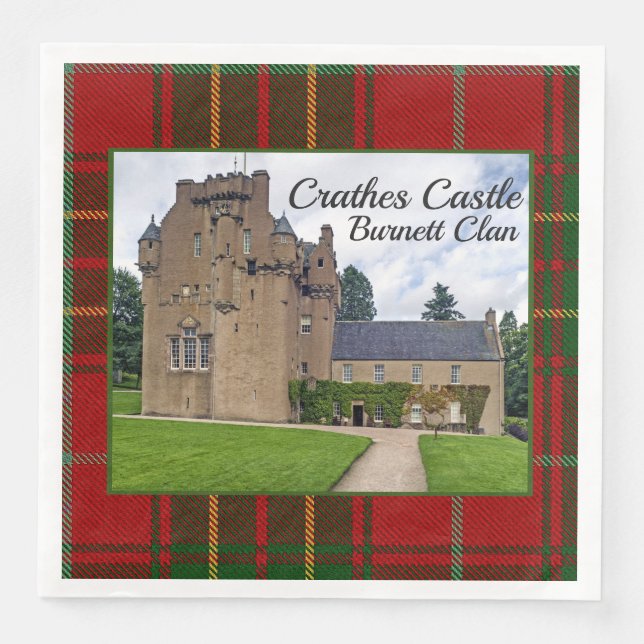 Burnett Clan's Tartan Crathes Castle Paper Napkin (Front)
