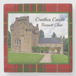 Burnett Clan's Tartan Crathes Castle Stone Coaster