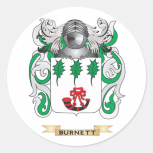 Burnett Coat of Arms (Family Crest) Classic Round Sticker