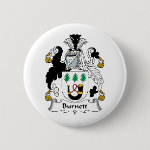 Burnett Family Crest 2 Inch Round Button