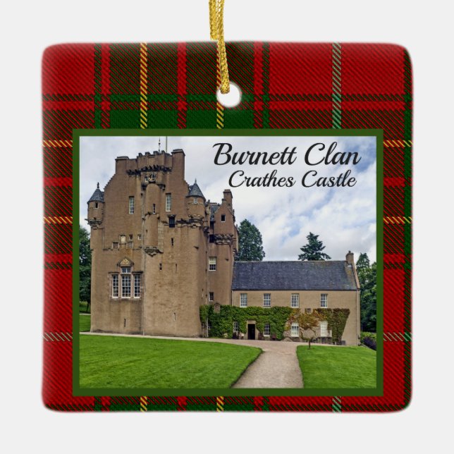 Burnett Scottish Clan Castle Xmas Ceramic Ornament (Front)