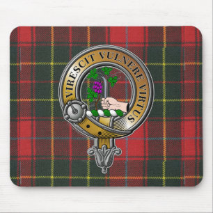 Burnett Tartan & Badge Mouse Pad