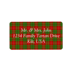 Burnett Tartan Label