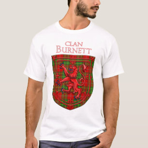 Burnett Tartan Scottish Plaid Lion Rampant T-Shirt