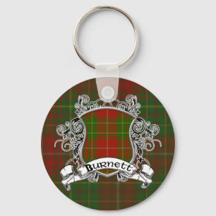 Burnett Tartan Shield Keychain