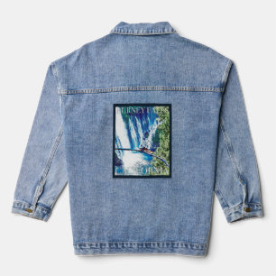 Burney Falls, CA Poster Denim Jacket