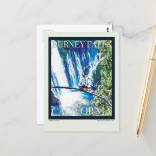 Burney Falls, CA Poster Postcard