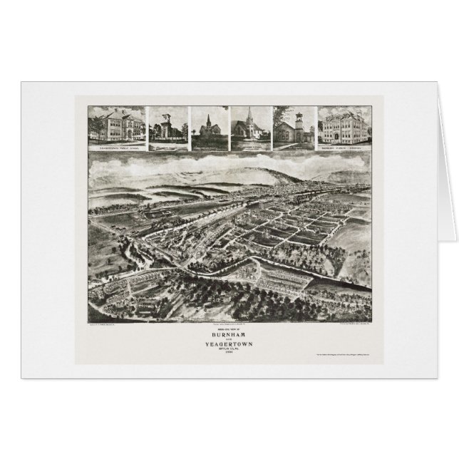 Burnham, carte panoramique de PA - 1906 (Devant horizontal)