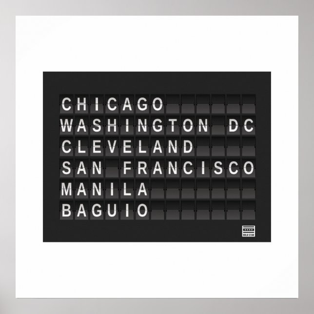 Burnham Planifié Bold Star Logo Poster (Devant)