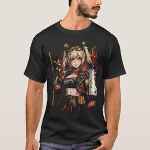 Burnice White ZZZ Red Hair Ponytails Flamethrower T-Shirt