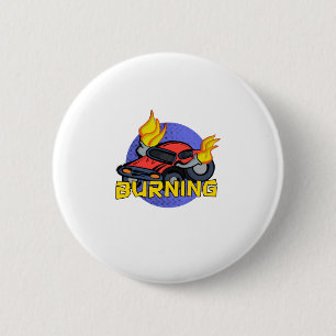 Burning 2 Inch Round Button