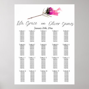 Burning Bloom Elegance Wedding Poster