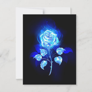 Burning Blue Rose Advice Card