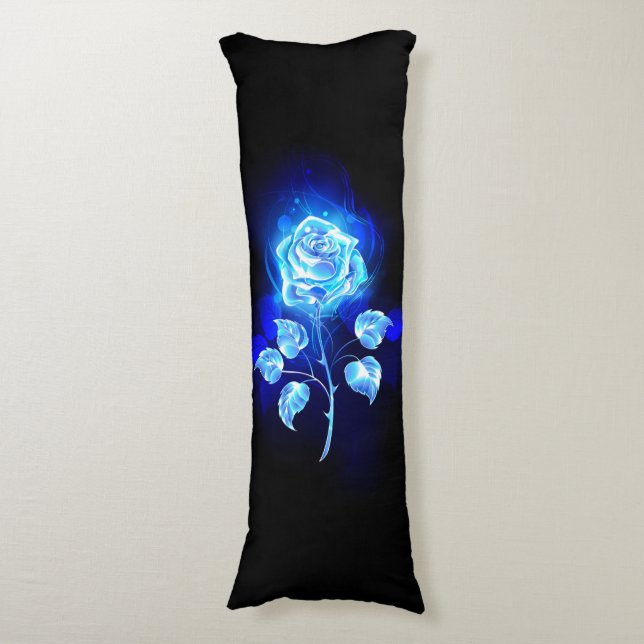 Burning Blue Rose Body Pillow (Front Vertical)