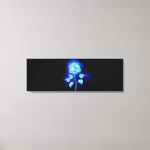 Burning Blue Rose Canvas Print