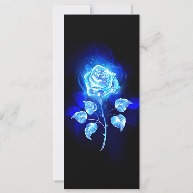Burning Blue Rose Card (Front)