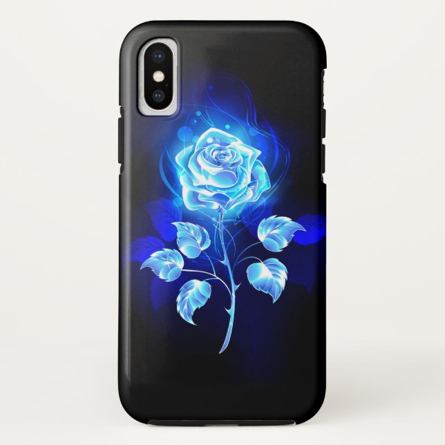 Burning Blue Rose Case-Mate iPhone Case (Back)