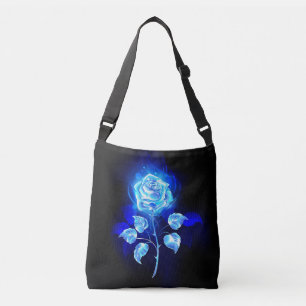 Burning Blue Rose Crossbody Bag