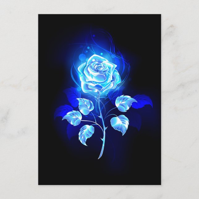 Burning Blue Rose Enclosure Card (Front)