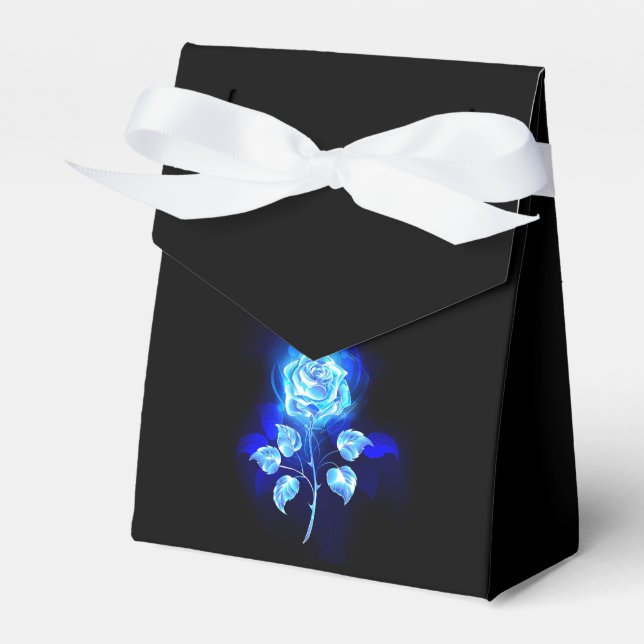 Burning Blue Rose Favor Box (Front Side)