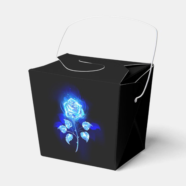 Burning Blue Rose Favor Box (Front Side)