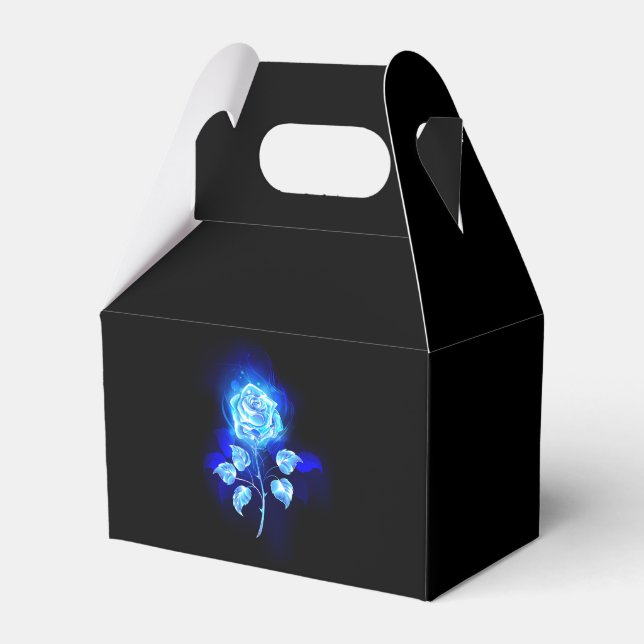 Burning Blue Rose Favor Box (Front Side)