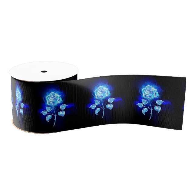 Burning Blue Rose Grosgrain Ribbon (Spool)