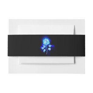 Burning Blue Rose Invitation Belly Band