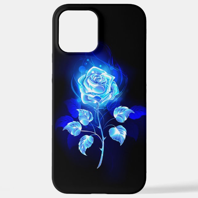 Burning Blue Rose iPhone Case (Back)