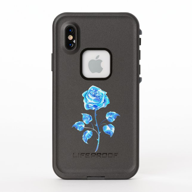 Burning Blue Rose LifeProof iPhone Case (Back)