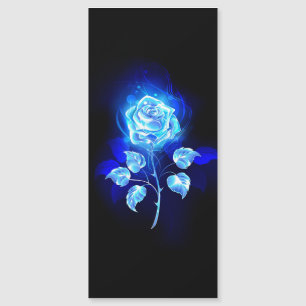 Burning Blue Rose Magnetic Invitation