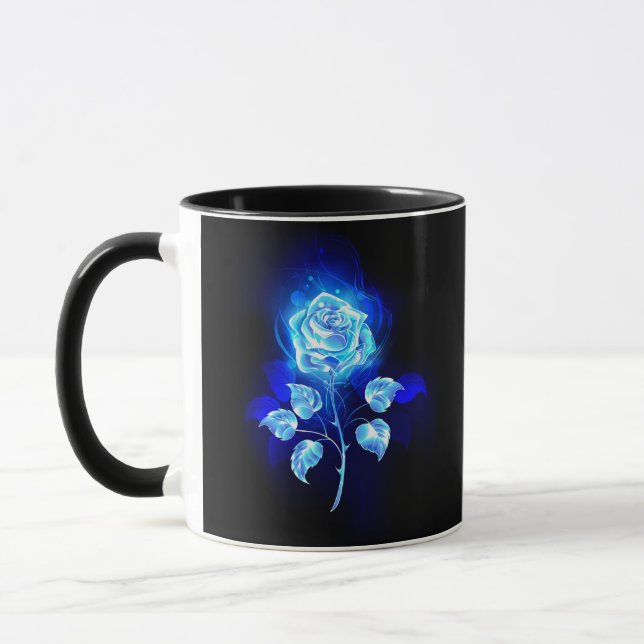 Burning Blue Rose Mug (Left)