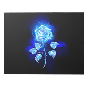 Burning Blue Rose Notepad