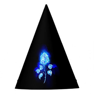 Burning Blue Rose Party Hat