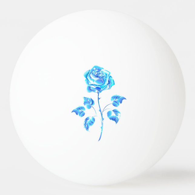 Burning Blue Rose Ping Pong Ball (Front)