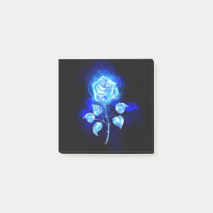 Burning Blue Rose Post-it Notes