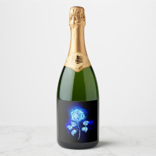 Burning Blue Rose Sparkling Wine Label