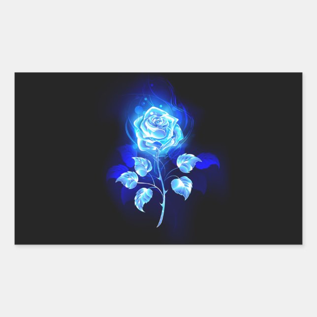 Burning Blue Rose Sticker (Front)