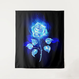 Burning Blue Rose Tapestry