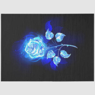 Burning Blue Rose Tissue Paper