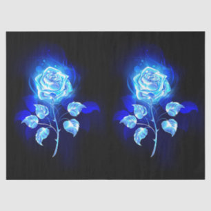Burning Blue Rose Tissue Paper