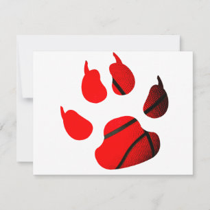 Burning Bright Red Claw Basketaball Cut Out
