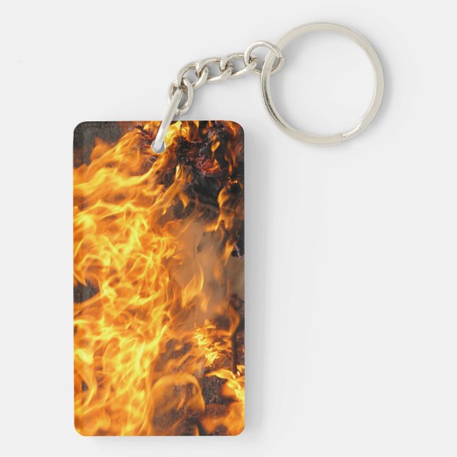 Burning Brush Keychain (Back)