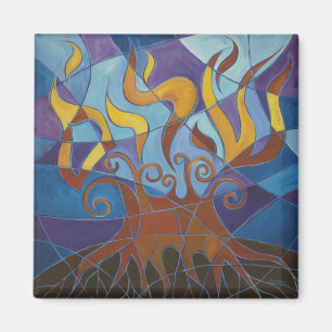 Burning Bush Mosaic II Magnet